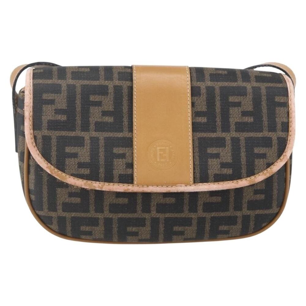 Fendi Zucca Shoulder Bag Black